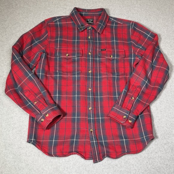 Dark Seas Other - Dark Seas Division Anchor Pin Heavy Flannel Button Front Shirt Mens Medium Plaid